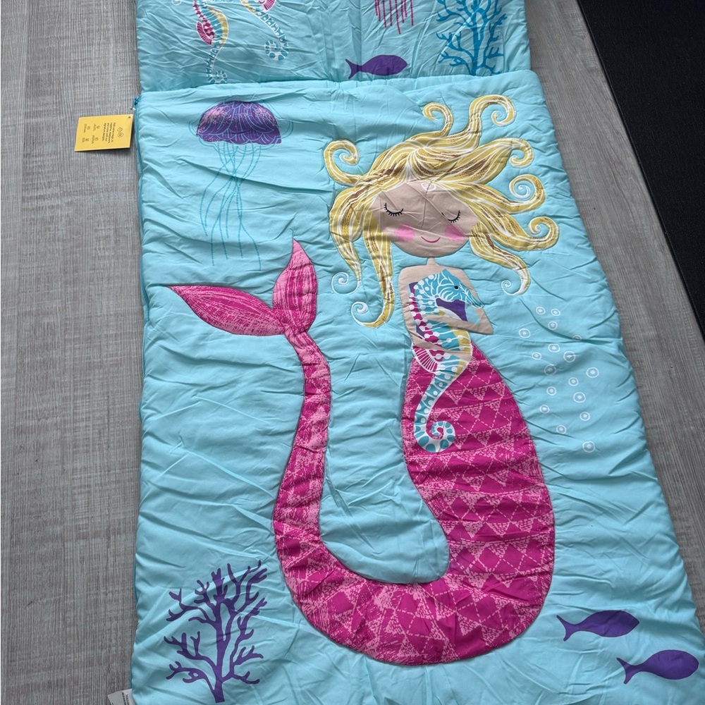 Mermaid Kids Sleeping Bag – Aqua & Pink